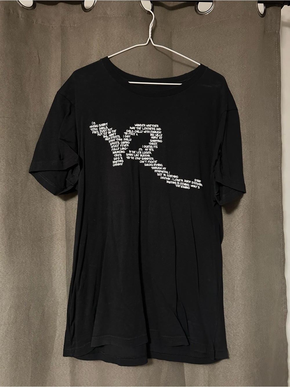 Rocawear Black Short-Sleeve Tee with White Text Graphic
